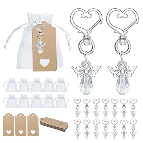 Compasty 30 Stück Schlüsselanhänger, Souvenirs, Hochzeitsgeschenke, Geschenkartikel, Duschset, mit Kordel und Bonbonbeutel von Compasty