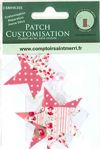 Comptoir Saint Merri csmhk35565 Patch Nylon Form Etoiles Baumwolle Rosa 14,5 x 9 x 1 cm von Comptoir Saint Merri