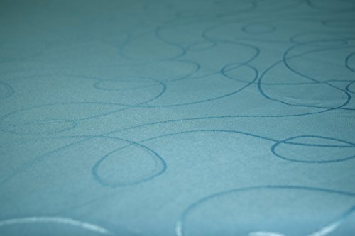 Comptoir du Linge Quadratische Tischdecke 140 x 140 cm, Stoff: 60% Polyester, 40% Baumwolle. Fleckenschutzbehandlung Teflon, himmelblau, 140 x 140 x 0,5 cm von Comptoir du Linge