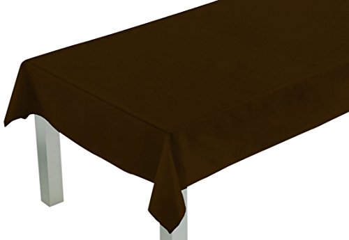 Comptoir du Linge Rechteckige Tischdecke 150 x 300 cm, 100% Polyester/Baumwolloptik. Gewicht: 210 g/m², Taupe, 300 x 150 cm von Comptoir du Linge