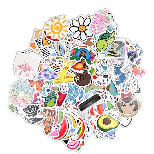 Comzantor 300 Stück Sticker, Aufkleber Kinder, Stickers Aesthetic, Scrapbook Sticker Set, Laptop Stiker Mädchen, Coole Stickerset, Graffiti-Aufkleber, Wasserfest, für Handyhülle koffer Tasse etc von Comzantor
