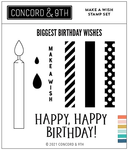 Concord & 9th Clear Stamps 4"X4"-Make A Wish -C11260 von Concord & 9th