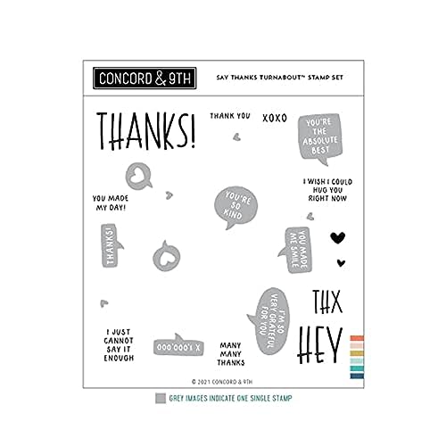 Concord & 9th Clear Stamps 6"X6"-Say Thanks Turnabout -C11236 von Concord & 9th