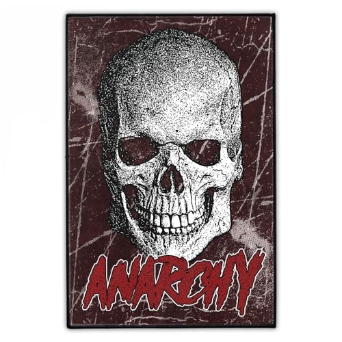 "Anarchy" Groß Rückenaufnäher 20cm x 30cm | Metal/Punk Backpatch zum Aufbügeln für Jacke & Weste | Alternative Gothic & Grunge Aufnäher Patches | Hergestellt in Berlin von Concrete Schoolyard von Concrete Schoolyard