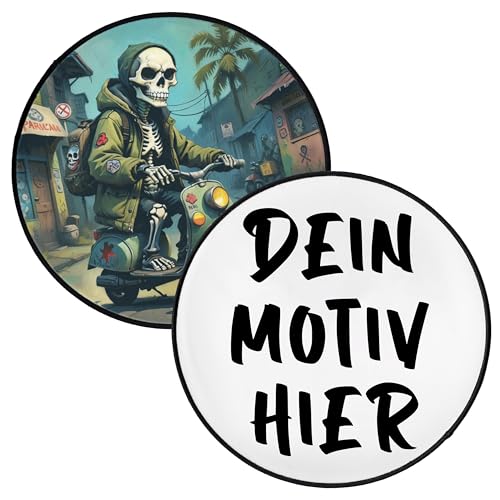 Groß Individuell Kries Aufnäher bis zu 25cm | Personalisiert Rückenpatch mit Wunschmotiv – Bild, Logo | Selbst gestalten Rückenaufnäher für Kleidung & Jacke | Custom Rund Iron On Backpatch (20.3cm) von Concrete Schoolyard