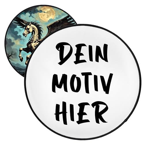 Groß Individuell Kries Aufnäher bis zu 25cm | Personalisiert Rückenpatch mit Wunschmotiv – Bild, Logo | Selbst gestalten Rückenaufnäher für Kleidung & Jacke | Custom Rund Iron On Backpatch (25.4cm) von Concrete Schoolyard