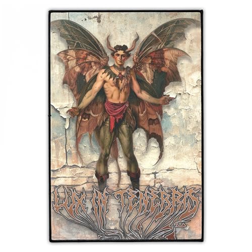 Dämonisch Groß Rückenaufnäher 20cm x 30cm | Occult & Gothic Backpatch zum Aufbügeln für Jacke & Kutte | Dark Fantasy/Baroque/Metal Patch | Iron-On Patches Hergestellt in Berlin von Concrete Schoolyard von Concrete Schoolyard
