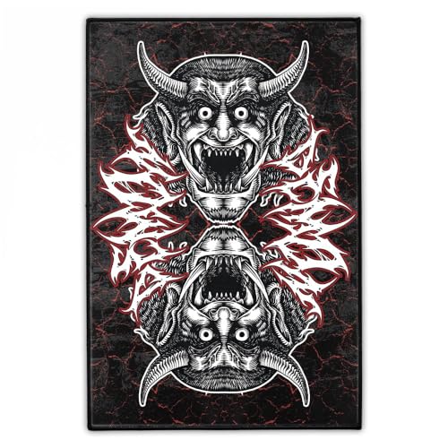 "Demon Buto Ijo" Groß Rückenaufnäher 20cm x 30cm | Metal Backpatch zum Aufbügeln für Jacke & Weste | Alternative Grunge & Hardcore Aufnäher Patches | Hergestellt in Berlin von Concrete Schoolyard von Concrete Schoolyard