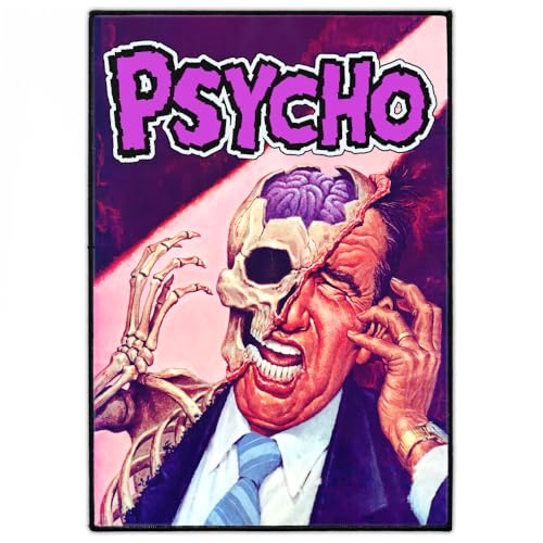 Groß Heavy Metal "Psycho" Rückenaufnäher 24cm x 34cm | Backpatch zum Aufbügeln für Jacke & Weste | 1950er Grafik Aufnäher für Fans von Metal, Gothic, Punk & Horror-Stil | von Concrete Schoolyard Groß Heavy Metal "Psycho" Rückenaufnäher 24cm x 34cm | Backpatch zum Aufbügeln für Jacke & Weste | 1950er Grafik Aufnäher für Fans von Metal, Gothic, Punk & Horror-Stil | von Concrete Schoolyard von Concrete Schoolyard