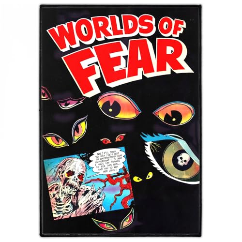 Groß Horror Punk Rückenaufnäher 24cm x 34cm | "Worlds of Fear" Backpatch zum Aufbügeln für Jacke & Weste | 1950er Grafik Aufnäher für Fans von Metal, Gothic und Alternativem Stil | Concrete Schoolyard Groß Horror Punk Rückenaufnäher 24cm x 34cm | "Worlds of Fear" Backpatch zum Aufbügeln für Jacke & Weste | 1950er Grafik Aufnäher für Fans von Metal, Gothic und Alternativem Stil | Concrete Schoolyard von Concrete Schoolyard