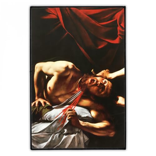 "Judith Beheading Holofernes" Rückenaufnäher | Groß 20cm x 30cm Artemisia Gentileschi Rückenpatch zum Aufbügeln für Jacke & Weste | Gothic Kunst Metal Rock Kutte Aufnäher Patch | Iron On Backpatch von Concrete Schoolyard