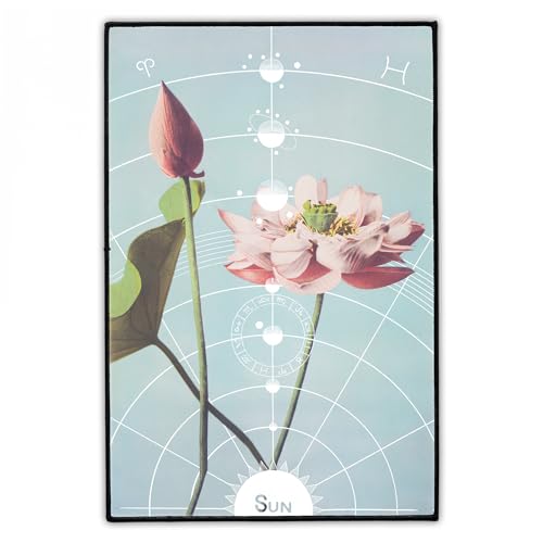 "Solar Blume" Rückenaufnäher 20cm x 30cm | Groß Blumen Rückenpatch zum Aufbügeln für Jacke & Weste | Hippie Bohemien Witchy Festival Kutte Aufnäher Back Patch | Iron On Backpatch von Concrete Schoolyard
