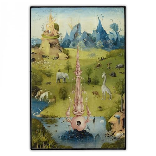 Groß Rückenaufnäher 20cm x 30cm "The Garden of Earthly Delights" | Hieronymus Bosch Backpatch zum Aufbügeln für Jacke & Weste | Alternative Stil Gothic Kunst Aufnäher Patches | Von Concrete Schoolyard von Concrete Schoolyard