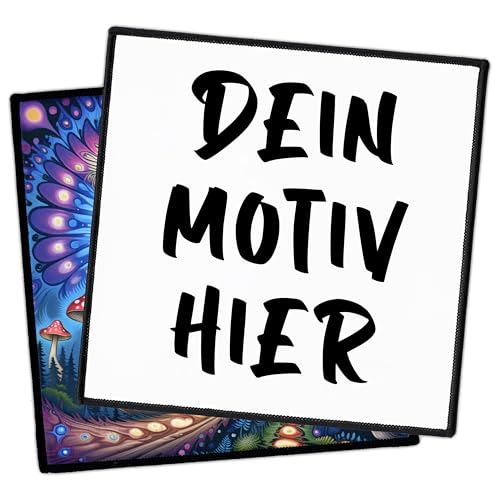 Groß Individuell 7.6cm – 25cm Quadrat Aufnäher | Personalisiert mit Wunschmotiv – Bild, Foto, Logo | Selbst gestalten Patch für Kleidung & Jacke | Hochwertiger Bedruckt Custom Iron On Patches (16.5cm) von Concrete Schoolyard