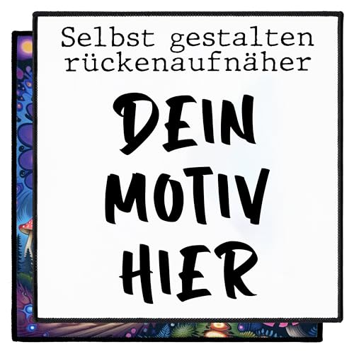 Groß Individuell 7.6cm–25cm Quadrat Aufnäher | Personalisiert Rückenpatch mit Wunschmotiv, Bild, Foto, Logo | Selbst gestalten Patch für Kleidung, Jacke | Custom Bedruckt Iron On Back Patches (25.4cm) von Concrete Schoolyard