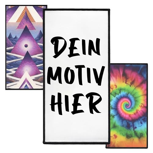 Individuell 5cm bis 20cm Rechteck Aufnäher | Personalisiert mit Wunschmotiv – Bild, Foto, Logo | Selbst gestalten Patch für Kleidung & Jacke | Custom Bedruckt Iron On Patches (10.2cm x 20.3cm) von Concrete Schoolyard