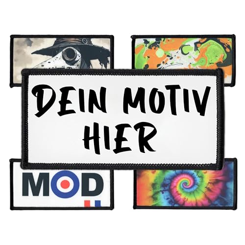 Individueller Aufnäher 5cm x 10cm Rechteck | Personalisiert mit Wunschmotiv – Bild, Foto oder Logo | Hochwertiger Druck auf recyceltem Polyester | Selbst gestalten Custom Patch für Kleidung & Jacke Individueller Aufnäher 5cm x 10cm Rechteck | Personalisiert mit Wunschmotiv – Bild, Foto oder Logo | Hochwertiger Druck auf recyceltem Polyester | Selbst gestalten Custom Patch für Kleidung & Jacke von Concrete Schoolyard