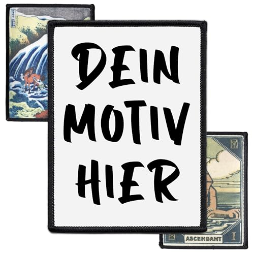 Individueller Aufnäher 7,6cm x 10cm Rechteck | Personalisiert mit Wunschmotiv – Bild, Foto oder Logo | Hochwertiger Druck auf recyceltem Polyester | Selbst gestalten Custom Patch für Kleidung & Jacke von Concrete Schoolyard