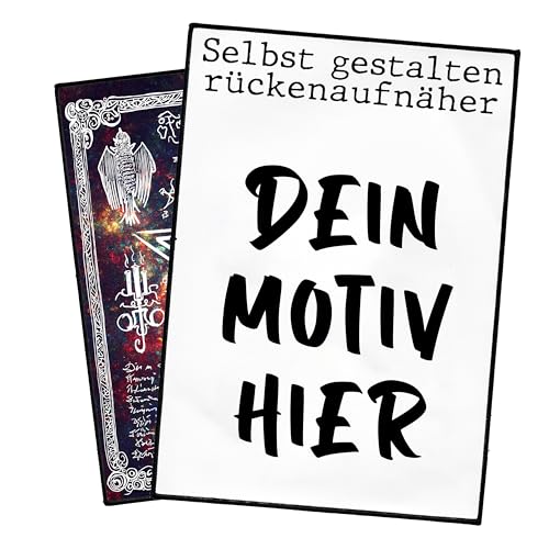 Groß Individuell Aufnäher 16.5cm bis 36cm | Personalisiert Jacke Rückenpatch mit Wunschmotiv, Bild, Logo | Selbst gestalten Rückenaufnäher für Kleidung | Custom Iron On Back Patch (24cm x 34cm) von Concrete Schoolyard
