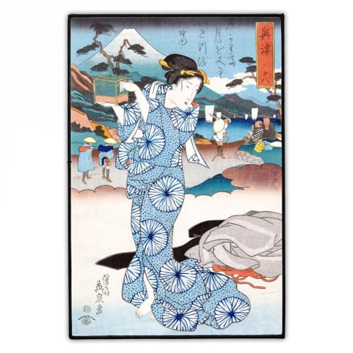 Japanische Samurai Rückenaufnäher 20cm x 30cm | Groß Aufnäher zum Aufbügeln für Jacke | Iron-On Japanese Art Back Patch | Hergestellt in Berlin von Concrete Schoolyard (Eisen Frau II) von Concrete Schoolyard