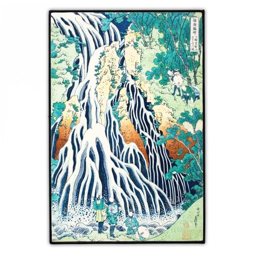 "Mount Kurokami" Japanische Rückenaufnäher | Groß 20cm x 30cm Wasserfall Rückenpatch zum Aufbügeln für Jacke & Weste | Japan Kunst Aufnäher Patch | Large Iron On Backpatch von Concrete Schoolyard von Concrete Schoolyard
