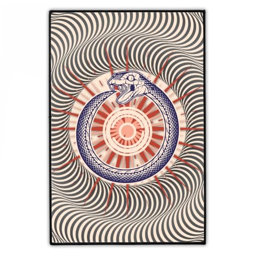 Okkult/Mystiker Groß Rückenaufnäher 20 × 30 cm | Psychedelic/Esoterik Backpatch zum Aufbügeln für Jacke | Geometrisch Aufnäher | Iron-On Patches Hergestellt in Berlin von Concrete Schoolyard von Concrete Schoolyard