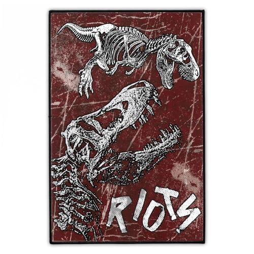 "Riots" Groß Rückenaufnäher 20cm x 30cm | Metal/Punk Backpatch zum Aufbügeln für Jacke & Weste | Alternative Gothic, Grunge & Anarchy Aufnäher Patches | Hergestellt in Berlin von Concrete Schoolyard von Concrete Schoolyard