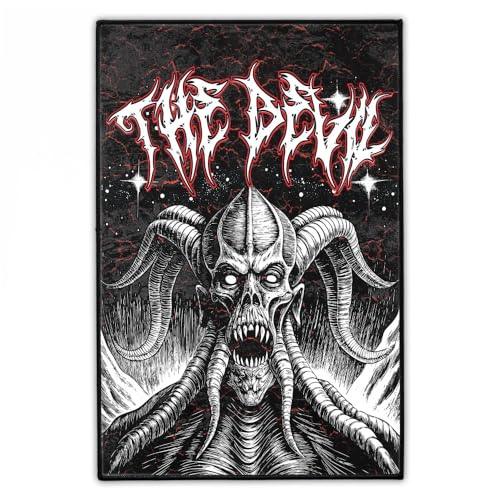 "The Devil" Groß Rückenaufnäher 20cm x 30cm | Metal Backpatch zum Aufbügeln für Jacke & Weste | Alternative Gothic, Grunge & Hardcore Aufnäher Patches | Hergestellt in Berlin von Concrete Schoolyard von Concrete Schoolyard