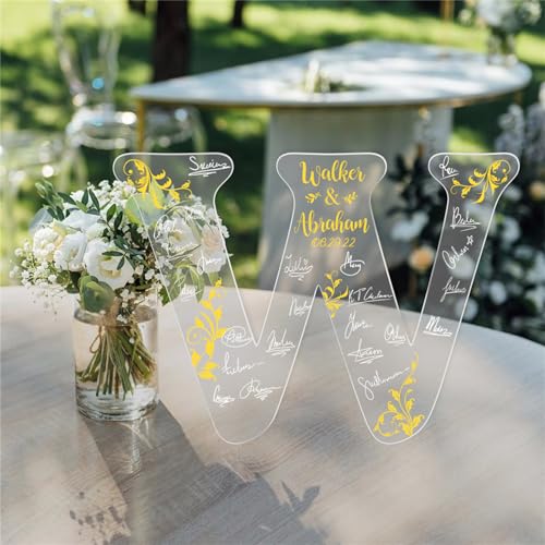 Personalisierter Brief Hochzeit Gästebuch Alternative Acryl Rustic Gästebuch Hochzeit Empfangsschild Gästebuch Schild Hochzeit Signature Board Hochzeitsempfang Dekor für Herrn und Frau Liebhaber Personalisierter Brief Hochzeit Gästebuch Alternative Acryl Rustic Gästebuch Hochzeit Empfangsschild Gästebuch Schild Hochzeit Signature Board Hochzeitsempfang Dekor für Herrn und Frau Liebhaber von Condlin