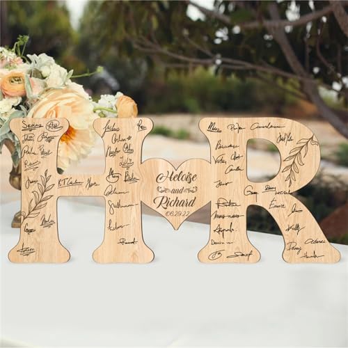 Personalisiertes Ehepaar Erster Brief Hochzeit Gästebuch Alternative für Party Rustikales Hochzeitsdekor Alphabet Signature Board Hochzeitsbücher für Gäste zum Unterschreiben von Quinceanera Gästebuch Personalisiertes Ehepaar Erster Brief Hochzeit Gästebuch Alternative für Party Rustikales Hochzeitsdekor Alphabet Signature Board Hochzeitsbücher für Gäste zum Unterschreiben von Quinceanera Gästebuch von Condlin
