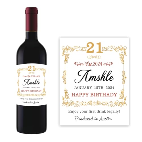 Weinflaschen-Aufkleber für Freunde, Paare, personalisierbar, für Hochzeit, Party, Geburtsdatum, Themen-Geschenk, Jahrestag, Weinflaschen-Etikett, Geschenk mit Namen und Text Weinflaschen-Aufkleber für Freunde, Paare, personalisierbar, für Hochzeit, Party, Geburtsdatum, Themen-Geschenk, Jahrestag, Weinflaschen-Etikett, Geschenk mit Namen und Text von Condlin