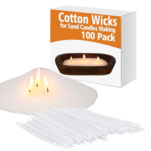 Conelist 100 Stück 5,1 cm Baumwolldochte für die Herstellung von Sandkerzen, weiß, 100% natürliche Baumwolle, Kerzendochte, geringer Rauch, kein Blei und Metall für Kerzenherstellung DIY Conelist 100 Stück 5,1 cm Baumwolldochte für die Herstellung von Sandkerzen, weiß, 100% natürliche Baumwolle, Kerzendochte, geringer Rauch, kein Blei und Metall für Kerzenherstellung DIY von Conelist
