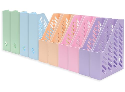 Conipa® - 10 Stück Stehsammler & Stehordner (DIN A4 75x245x315mm) Kunststoff (stehend) - Standordner & Briefablage für Schreibtisch - Zeitschriftenhalter & Ablagefächer - Papier-Ablage Organizer von Conipa