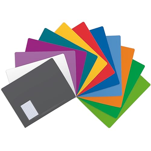 Conipa® 12 x Schnellhefter (Set) DIN A4 mit Beschriftungsfeld PP-Kunststoff (Plastik) - Hefter & Mappe Schule & Büro (extra langlebig) - Heft-Mappen Organisation (PVC-frei) blickdichtem Deckblatt von Conipa