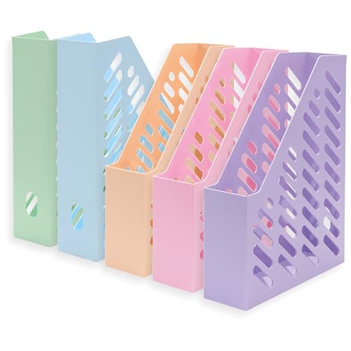 Conipa® - 5 Stück Briefablage A4 Schwarz (Stapelbar) - Ablagefächer & Dokumentenablage für Schreibtisch - Ablageboxen & Bürobedarf für Briefe & Dokumente - Papier-Ablage Organizer (Büro-Artikel) von Conipa