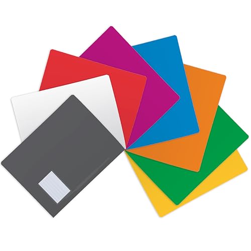 Conipa® 8 x Schnellhefter (Set) DIN A4 mit Beschriftungsfeld PP-Kunststoff (Plastik) - Hefter & Mappe Schule & Büro (extra langlebig) - Heft-Mappen Organisation (PVC-frei) blickdichtem Deckblatt von Conipa