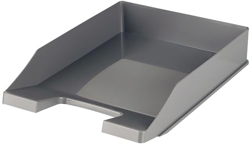 Conipa® - 10 Stück Briefablage DIN A4 Dunkel-Grau (stapelbar) - Ablagefächer & Dokumentenablage für Schreibtisch - Ablageboxen & Bürobedarf Briefe & Dokumente - Papier-Ablage Organizer (Büro-Artikel) von Conipa