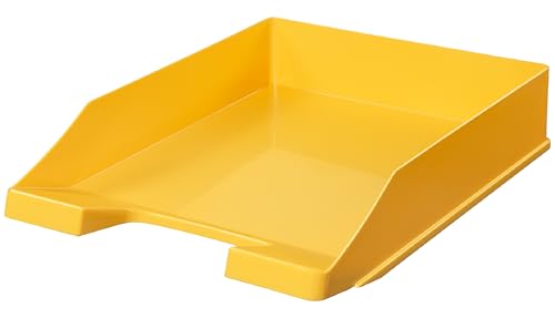 Conipa® - 10 Stück Briefablage DIN A4 gelb (stapelbar) - Ablagefächer & Dokumentenablage für Schreibtisch - Ablageboxen & Bürobedarf für Briefe & Dokumente - Papier-Ablage Organizer (Büro-Artikel) von Conipa