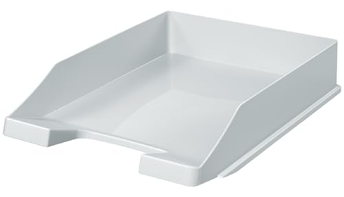 Conipa® - 10 Stück Briefablage DIN A4 Hell-Grau (stapelbar) - Ablagefächer & Dokumentenablage für Schreibtisch - Ablageboxen & Bürobedarf Briefe & Dokumente - Papier-Ablage Organizer (Büro-Artikel) von Conipa
