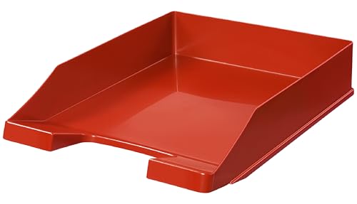Conipa® - 10 Stück Briefablage DIN A4 rot (stapelbar) - Ablagefächer & Dokumentenablage für Schreibtisch - Ablageboxen & Bürobedarf für Briefe & Dokumente - Papier-Ablage Organizer (Büro-Artikel) von Conipa