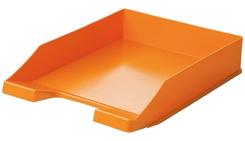 Conipa® - Briefablage DIN A4 orange (stapelbar) - Ablagefächer & Dokumentenablage für Schreibtisch - Ablageboxen & Bürobedarf für Briefe & Dokumente - Papier-Ablage Organizer (Orange, 10 Ablagen) von Conipa