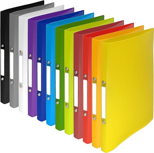 Conipa Premium Ringbücher für DIN A4 (2 Ringe, 12 Farben, 1 Packung) von Conipa