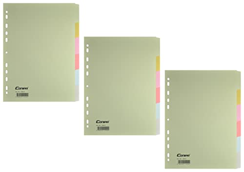 Conipa Register für DIN A4 Ordner, 12 farbige Taben, Trennblätter, Trennregister Einlage Bunt für Aktenordner, Stabil Gestaffelt von Conipa