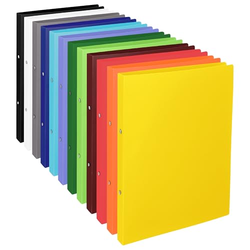 Conipa® 12er Set Ringordner & Ringbuch A4-Format (schmal) mit 2-Ringe-Meachanik - 12 Farben Ringmappe & Ordner Hefter für Dokumente, Unterlagen & Trennregister (aus PP) - Ringhefter für Schule & Büro von Conipa