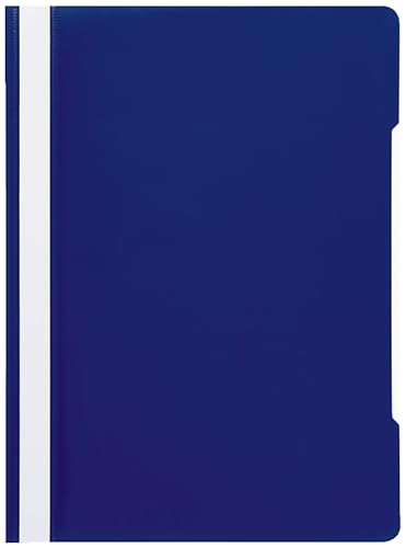 Conipa® 25 x Schnellhefter Blau DIN A4 (Set) mit Beschriftungsfeld PP-Kunststoff (Plastik) - Hefter & Mappe für Schule & Büro (stabil) - Heft-Mappen Organisation (PVC-frei) transparentes Deckblatt von Conipa