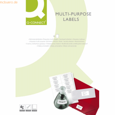 Connect Etiketten Inkjet/Laser/Kopier 210,0x148,5mm VE=200 Stück weiß von Connect