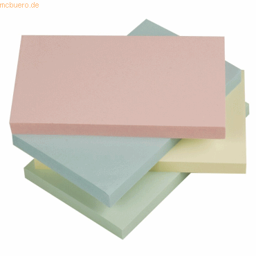 Connect Haftnotizen 127x76mm Pastellfarben sortiert VE=12x100 Blatt von Connect