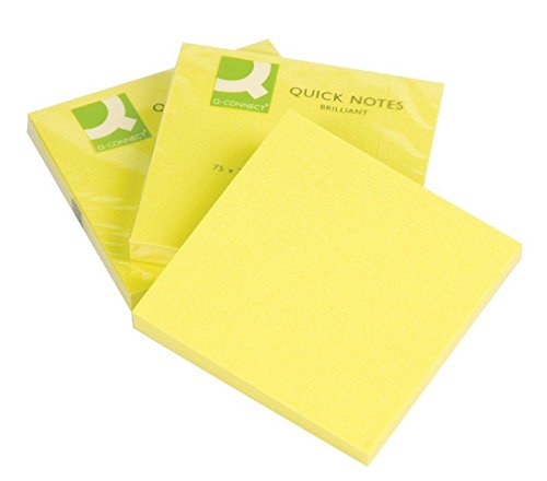 Connect quick-notes Neon Bright Yellow – Selbstklebende Etikette von Q-Connect