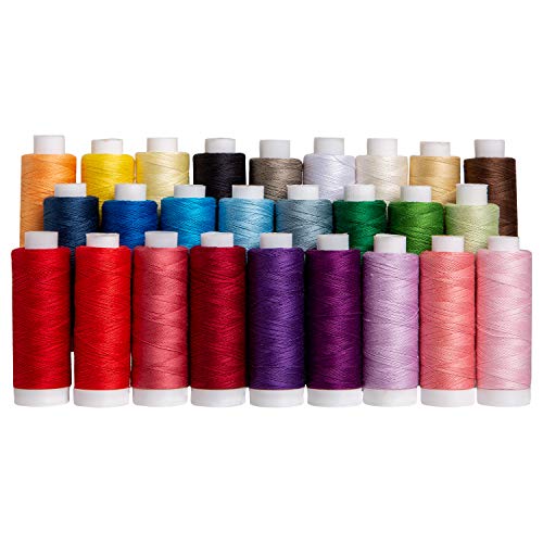 Connecting Threads 100% Baumwolle Essential Thread Set – 26 Spulen je 220 Meter mit Träger von Connecting Threads
