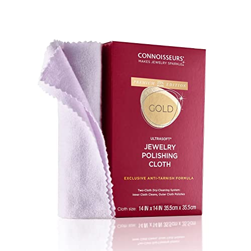 VCCUIOB CONNOISSEURS Premium Edition Ultrasoft Gold Polishing Cloth with Anti-Tarnish, Large Value Size 14x14 Inches VCCUIOB CONNOISSEURS Premium Edition Ultrasoft Gold Polishing Cloth with Anti-Tarnish, Large Value Size 14x14 Inches von Connoisseurs